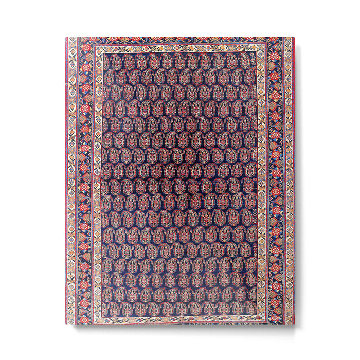 Afshar Persian Kerman  Antique Rug Print Metal Print Gallery Image 1