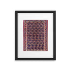 Afshar Persian Kerman  Antique Rug Print Framed Art Print Gallery Image 5