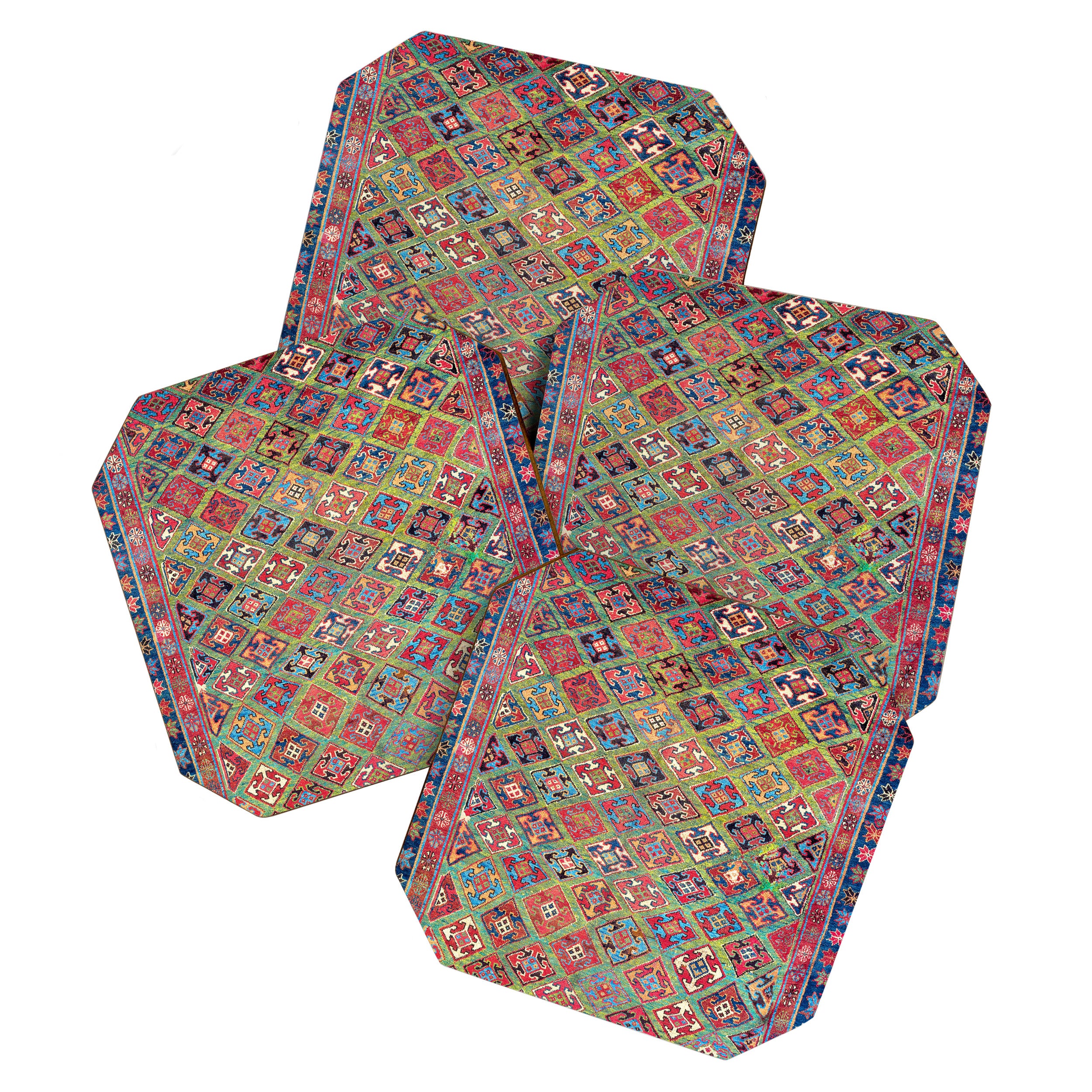Afshar Varamin North Persian Rug Coaster Gallery Image 1