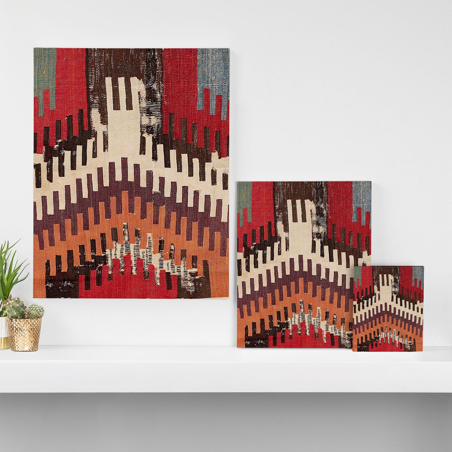 Afyon Central Anatolian Kilim Fragment Print Canvas Print Gallery Image 3