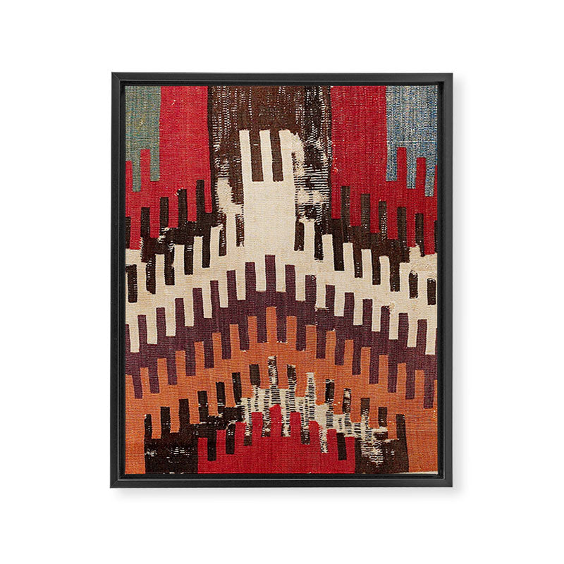 Afyon Central Anatolian Kilim Fragment Print Framed Canvas Print Gallery Image 3