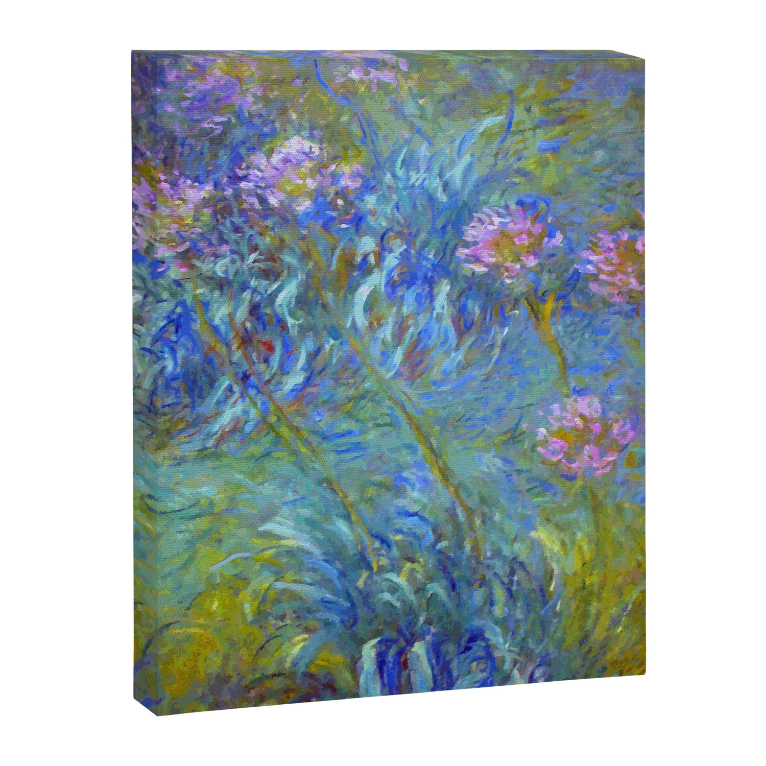 Agapanthus Claude Monet Floral Art Canvas Print Gallery Image 3