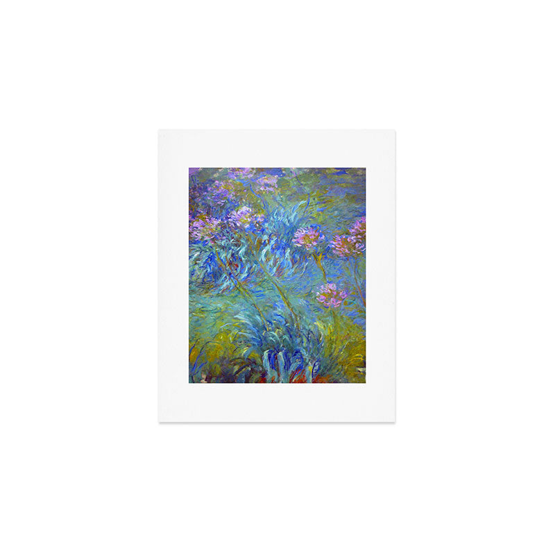 Agapanthus Claude Monet Floral Art Art Print Gallery Image 1