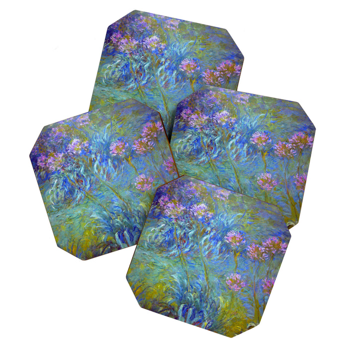 Agapanthus Claude Monet Floral Art Coaster Gallery Image 1