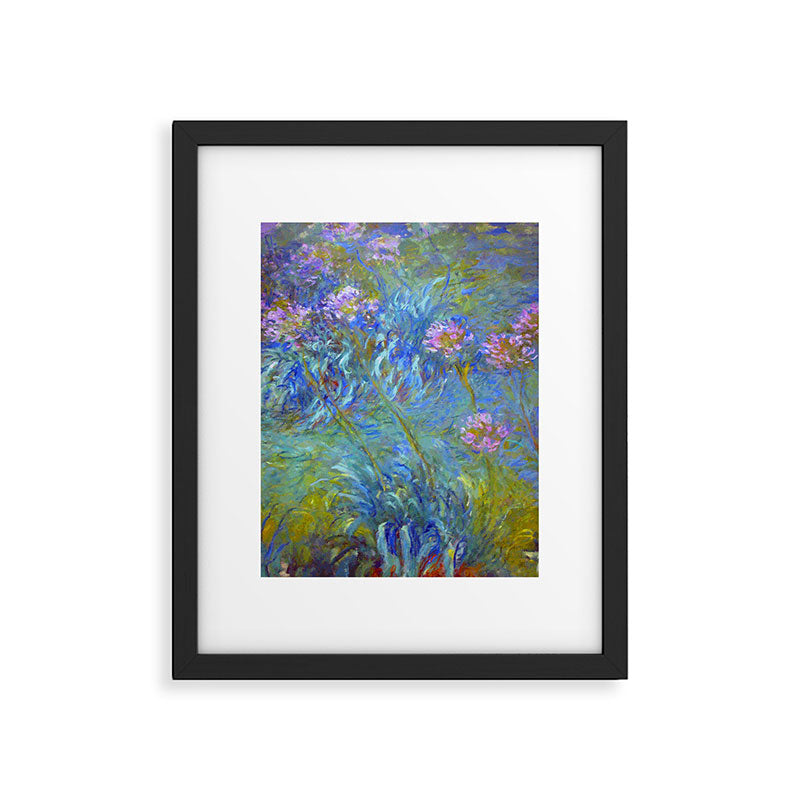 Agapanthus Claude Monet Floral Art Framed Art Print Gallery Image 6