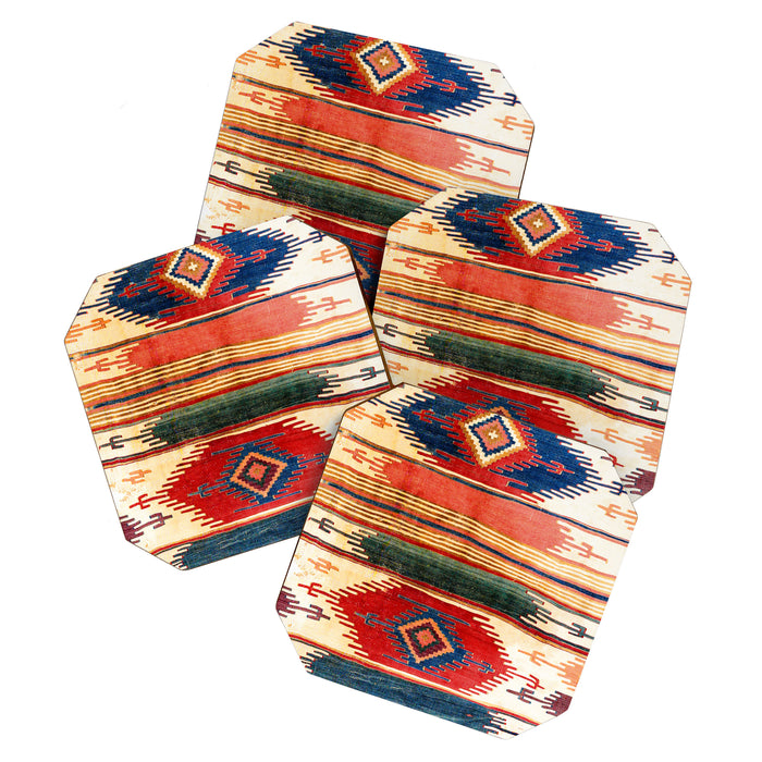 Aksaray Antique Cappadocian Turkish Kilim Print Coaster Gallery Image 1