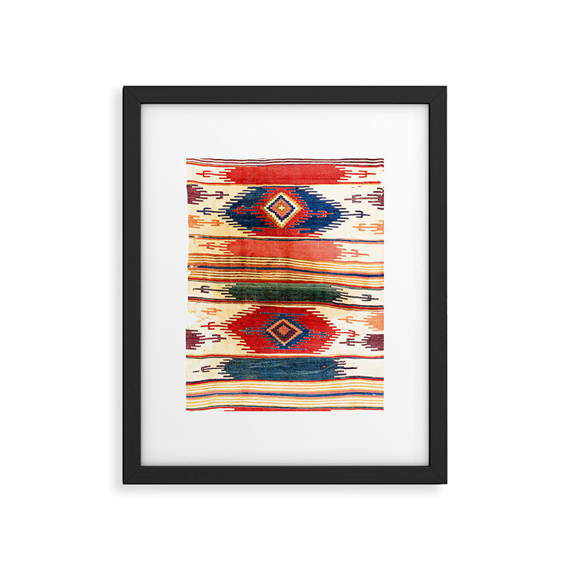 Aksaray Antique Cappadocian Turkish Kilim Print Framed Art Print Gallery Image 4