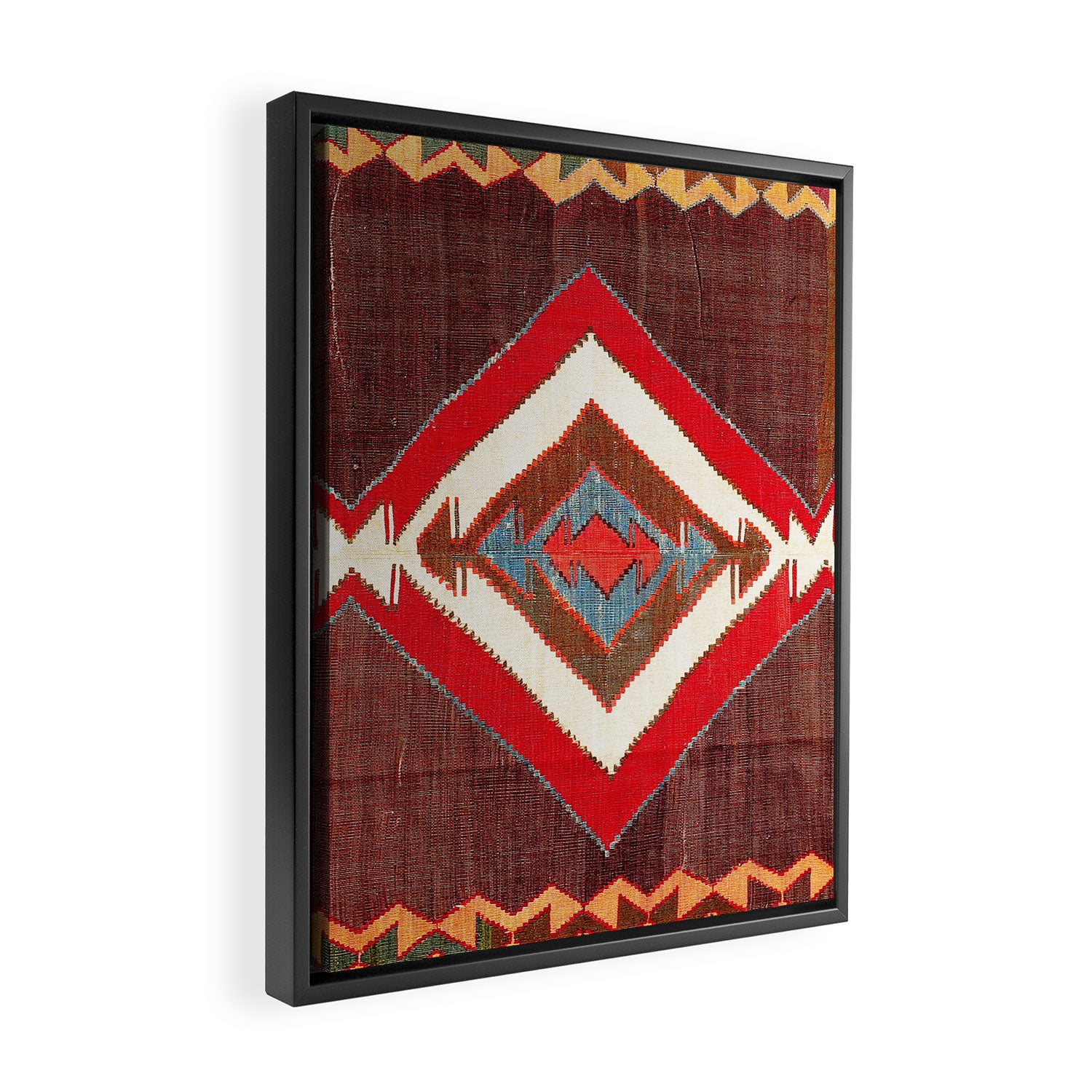 Aksaray Cappadocian Central Anatolia Kilim Print Framed Canvas Print Gallery Image 2