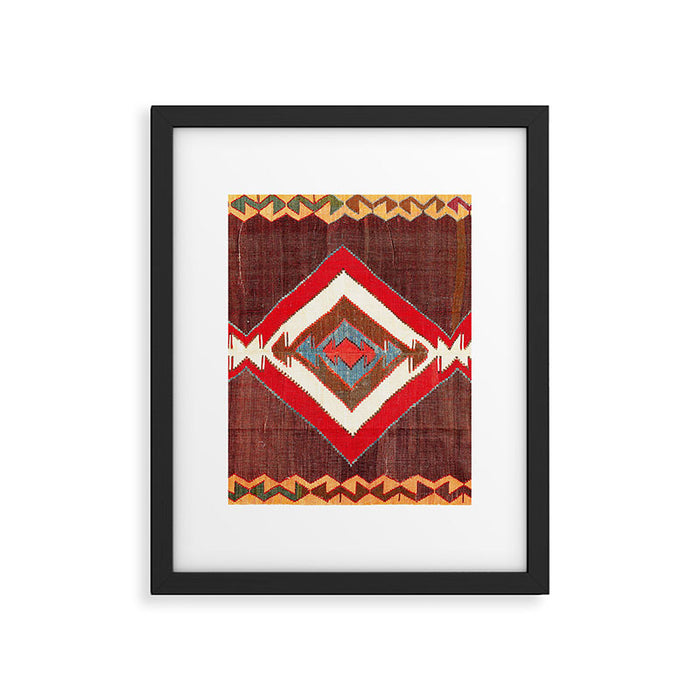 Aksaray Cappadocian Central Anatolia Kilim Print Framed Art Print Gallery Image 1