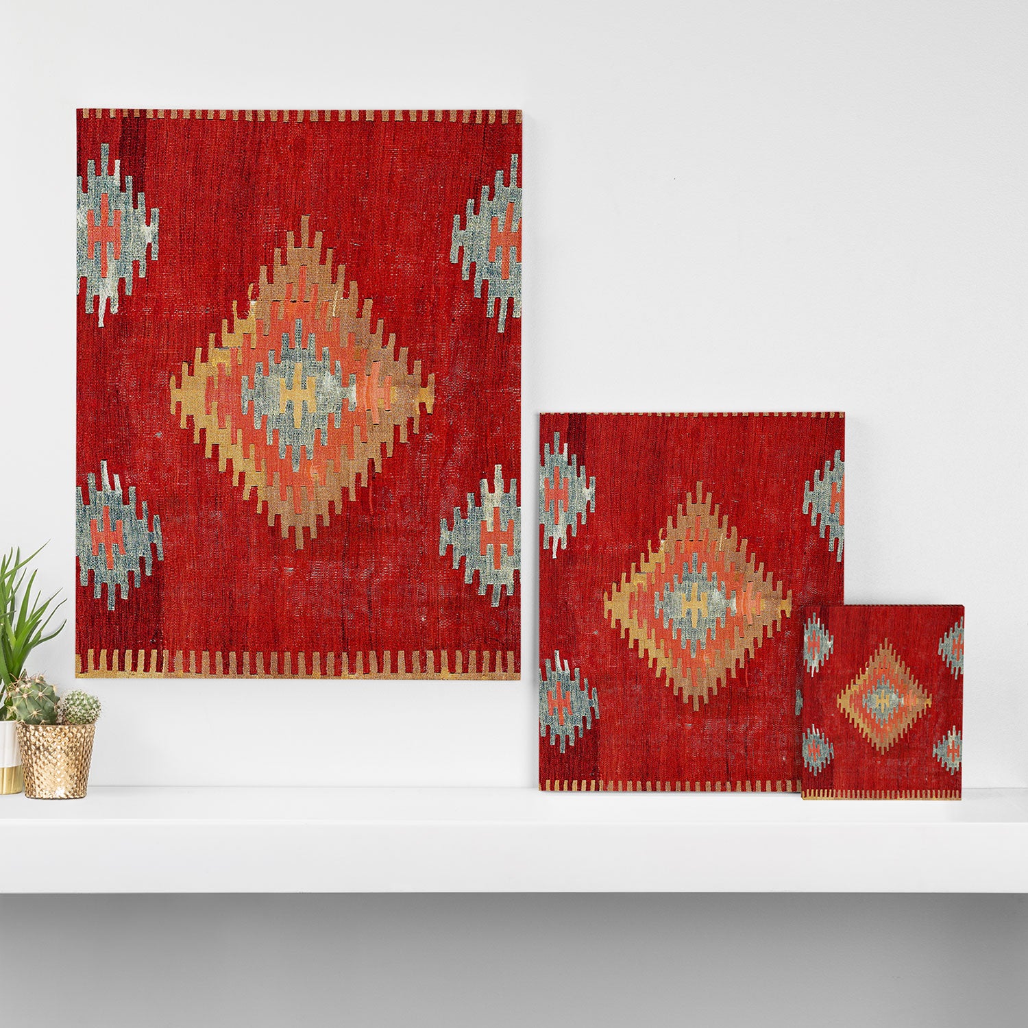 Çal  Antique Turkish Kilim Print Canvas Print Gallery Image 3