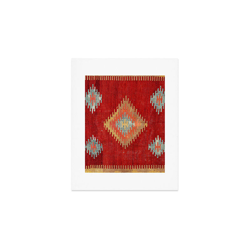 Çal  Antique Turkish Kilim Print Art Print Gallery Image 1