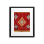 Çal  Antique Turkish Kilim Print Framed Art Print Gallery Image 4