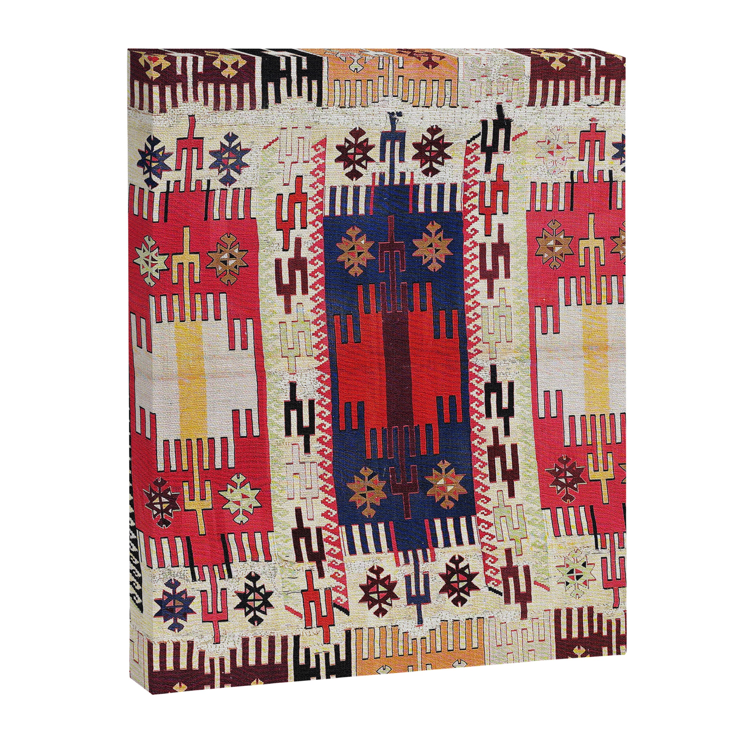 Aleppo North Syrian Silk Kilim Print Canvas Print Gallery Image 3