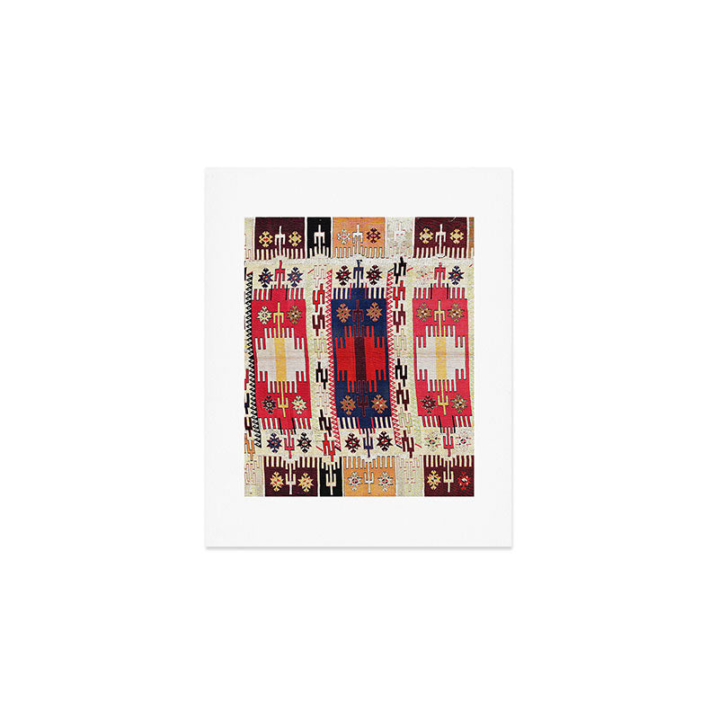 Aleppo North Syrian Silk Kilim Print Art Print Gallery Image 1