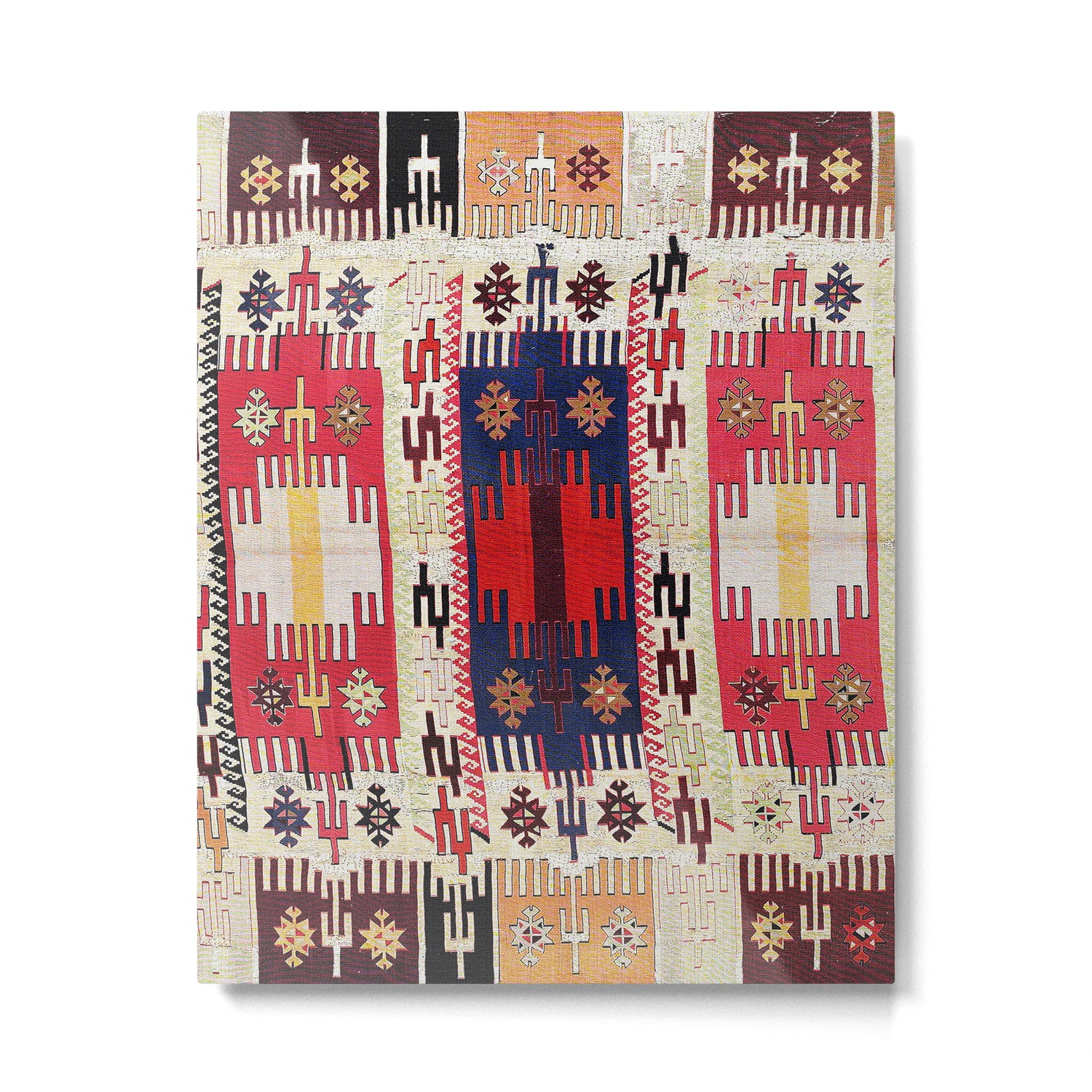 Aleppo North Syrian Silk Kilim Print Metal Print Gallery Image 4