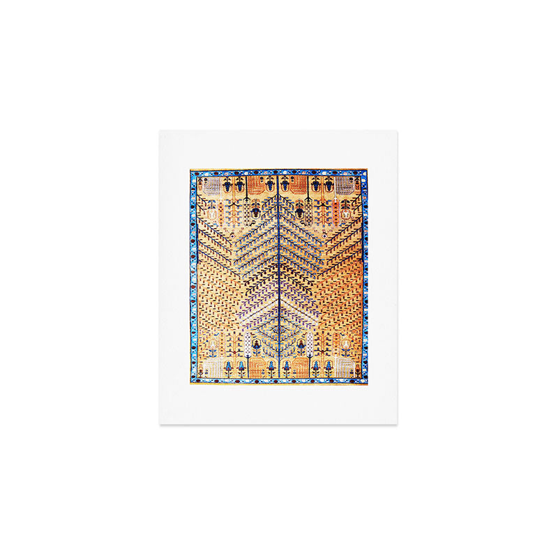 Amritsar Floral Garden Persian Rug Print Art Print Gallery Image 1