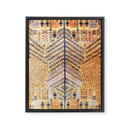 Amritsar Floral Garden Persian Rug Print Framed Canvas Print Gallery Image 3