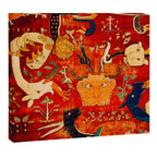 Animal Grotesques Mughal Carpet Fragment 2 Canvas Print Gallery Image 3