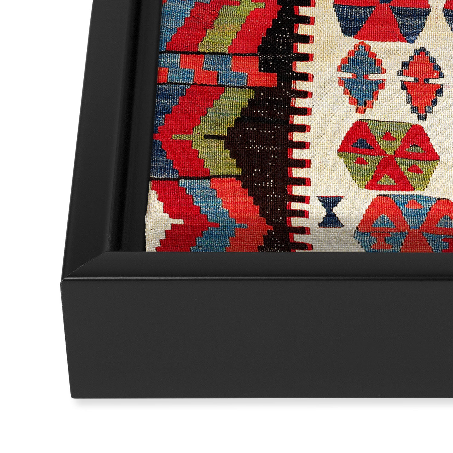 Ankara Central Anatolian Niche Kilim Print Framed Canvas Print Gallery Image 3