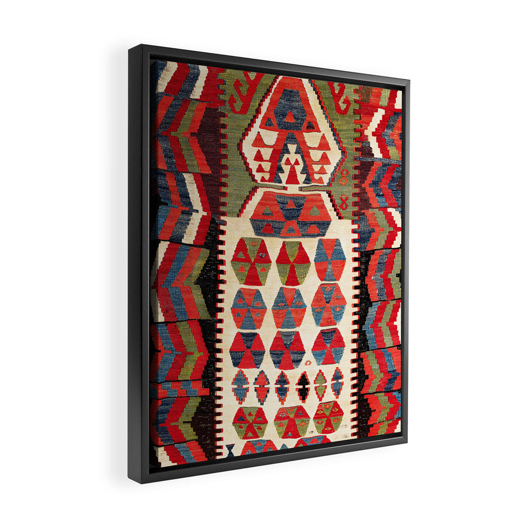 Ankara Central Anatolian Niche Kilim Print Framed Canvas Print Gallery Image 2