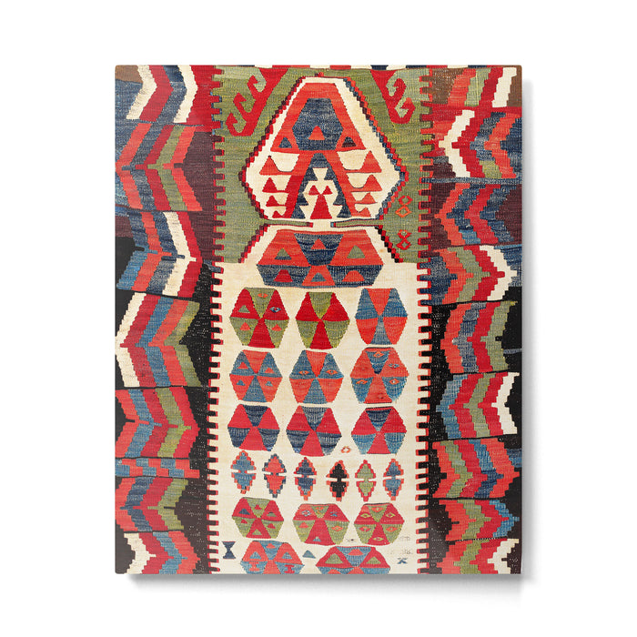 Ankara Central Anatolian Niche Kilim Print Metal Print Gallery Image 1