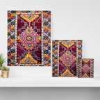 Antique Anatolian Bergama Rug Print  Canvas Print Gallery Image 3
