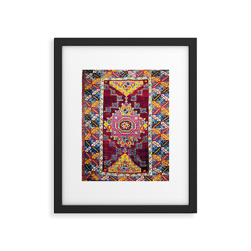 Antique Anatolian Bergama Rug Print  Framed Art Print Gallery Image 5