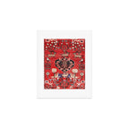Antique Animal & Bird Persian Rug Print Art Print Gallery Image 1
