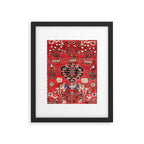 Antique Animal & Bird Persian Rug Print Framed Art Print Gallery Image 6