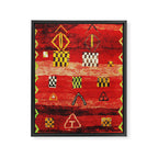 Antique Berber Moroccan Rug Print Framed Canvas Print Gallery Image 3