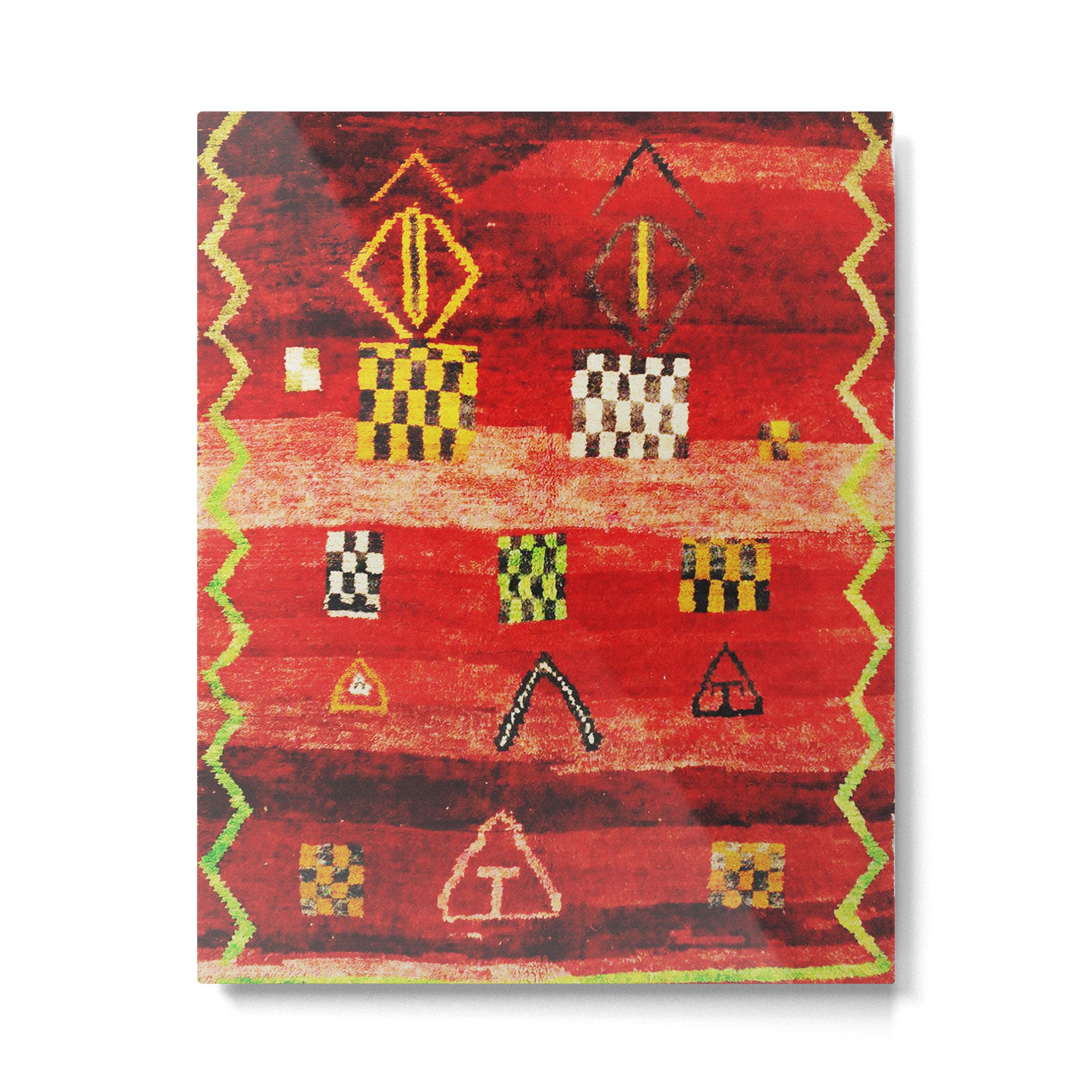 Antique Berber Moroccan Rug Print Metal Print Gallery Image 4