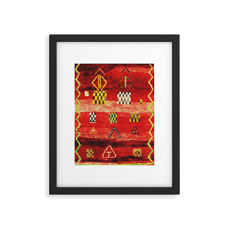 Antique Berber Moroccan Rug Print Framed Art Print Gallery Image 4