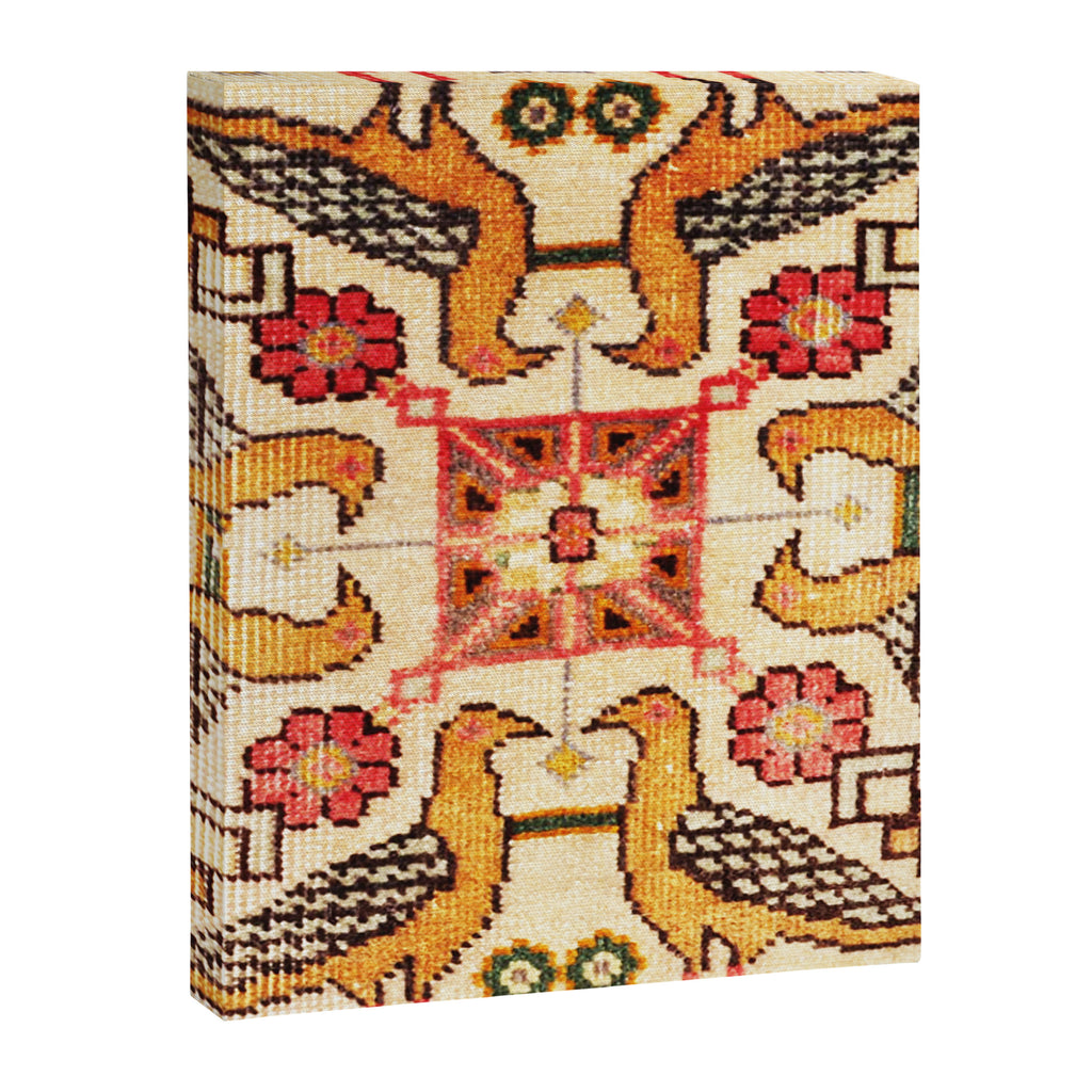 Antique Bird Motif Tabriz Persian Rug Print Canvas Print Gallery Image 3