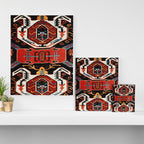 Antique Caucasian Rug With Abstract Animals Print Canvas Print Gallery Image 3