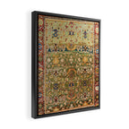 Antique Copper Green Abrashed Persian Rug Print Framed Canvas Print Gallery Image 2