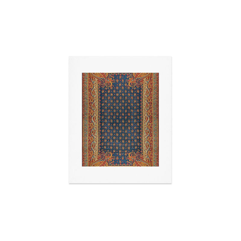 Antique English Axminster Carpet Print Art Print Gallery Image 1