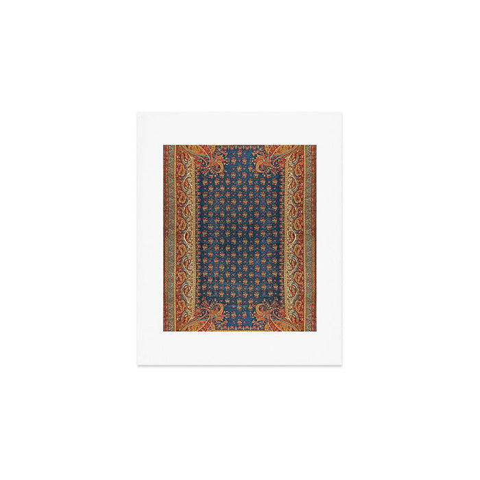 Antique English Axminster Carpet Print Art Print Gallery Image 1