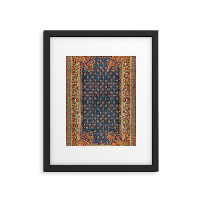 Antique English Axminster Carpet Print Framed Art Print Gallery Image 1