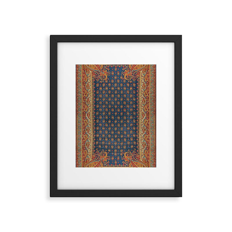 Antique English Axminster Carpet Print Framed Art Print Gallery Image 4