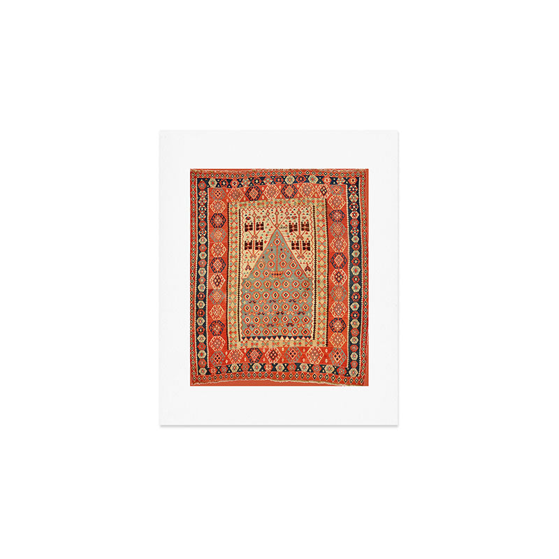 Antique Erzurum Turkish Kilim Rug Print Art Print Gallery Image 1