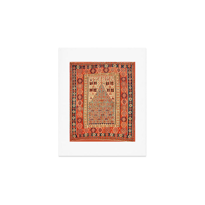 Antique Erzurum Turkish Kilim Rug Print Art Print Gallery Image 1