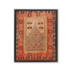Antique Erzurum Turkish Kilim Rug Print Framed Canvas Print Gallery Image 3