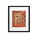 Antique Erzurum Turkish Kilim Rug Print Framed Art Print Gallery Image 4