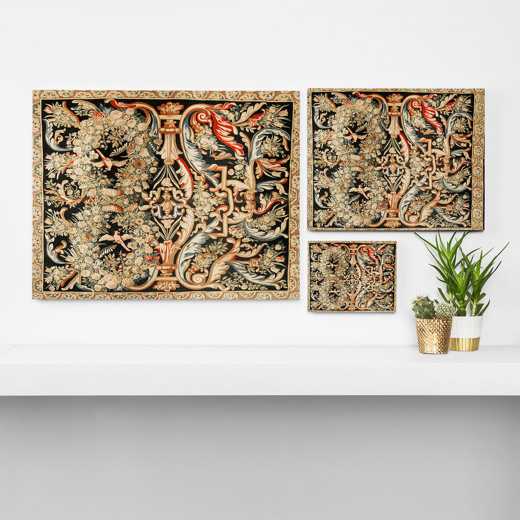 Antique French Gobelins Aubusson Tapestry Print Canvas Print Gallery Image 3
