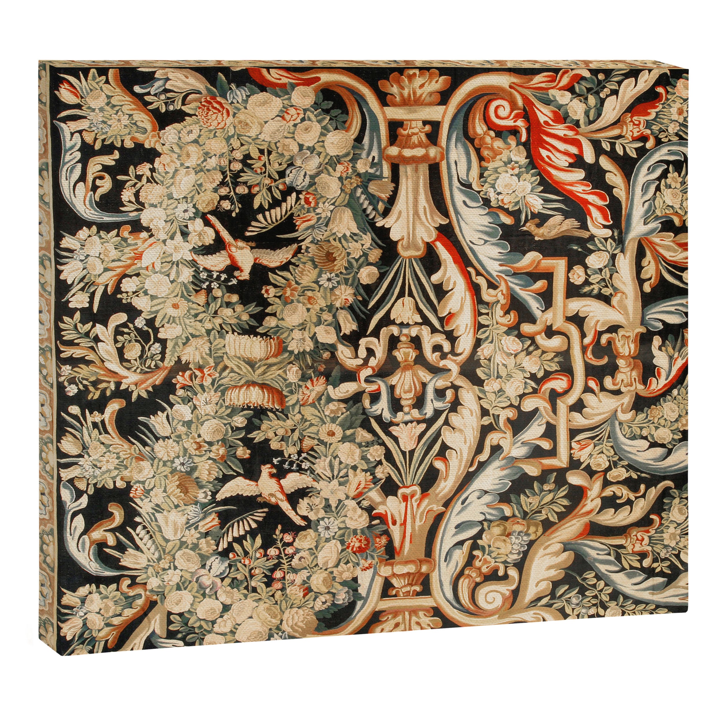 Antique French Gobelins Aubusson Tapestry Print Canvas Print Gallery Image 3