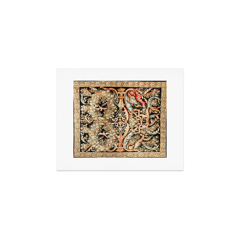 Antique French Gobelins Aubusson Tapestry Print Art Print Gallery Image 1