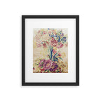 Antique French Gobelins Floral Textile Print Framed Art Print Gallery Image 4