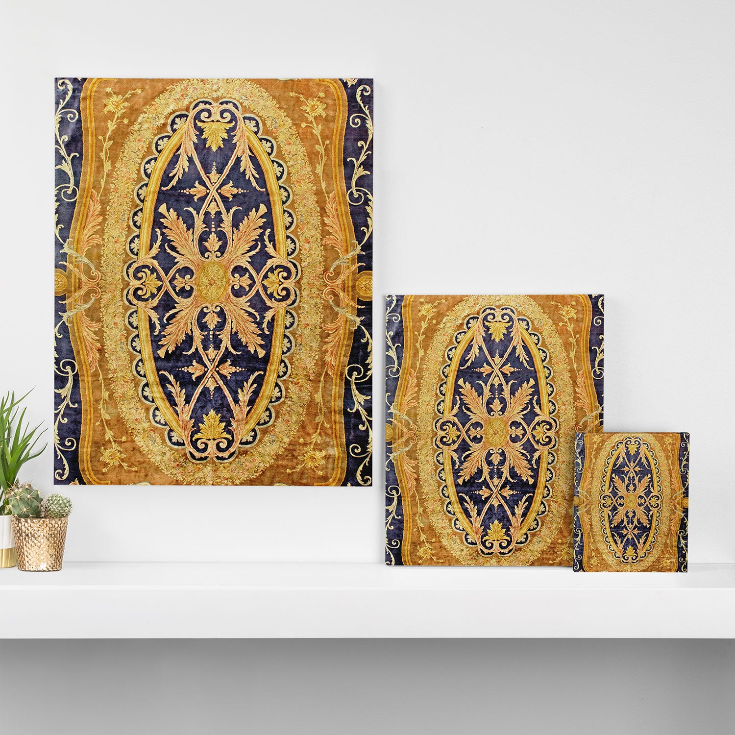 Antique French Savonnerie Aubusson Rug Print Canvas Print Gallery Image 3