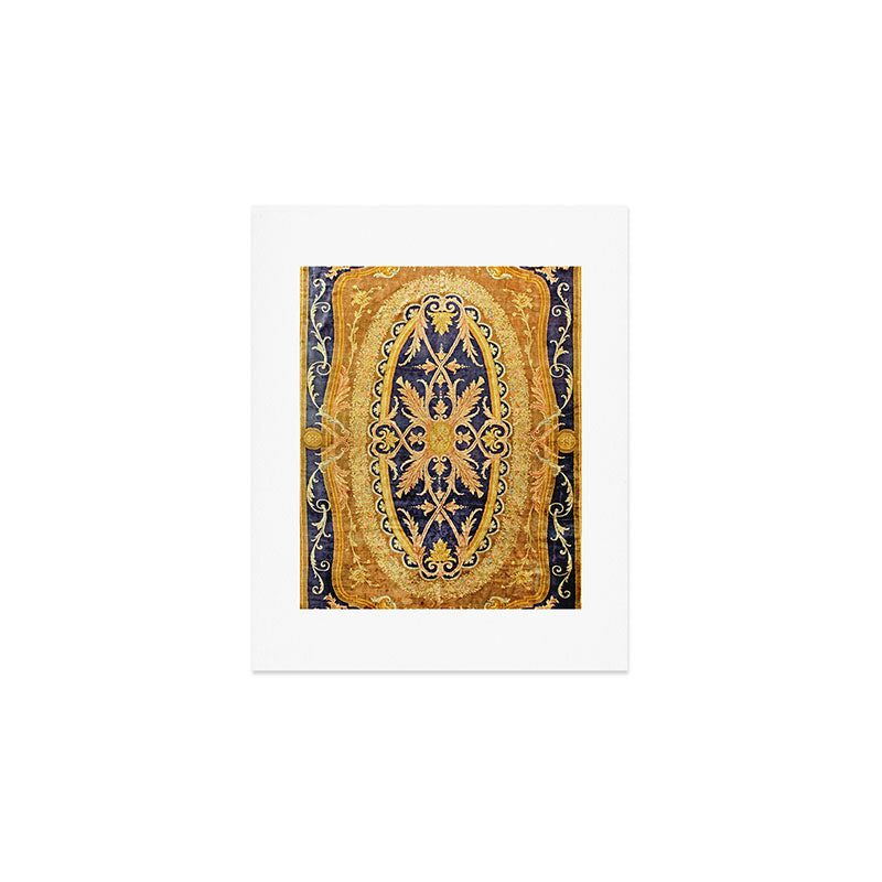 Antique French Savonnerie Aubusson Rug Print Art Print Gallery Image 1