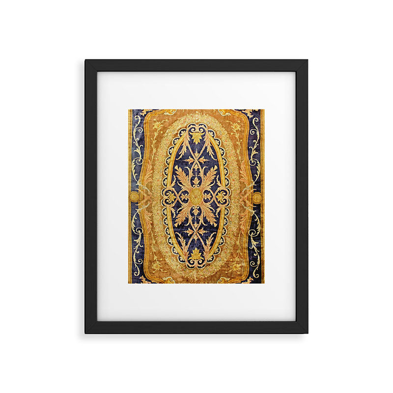 Antique French Savonnerie Aubusson Rug Print Framed Art Print Gallery Image 4